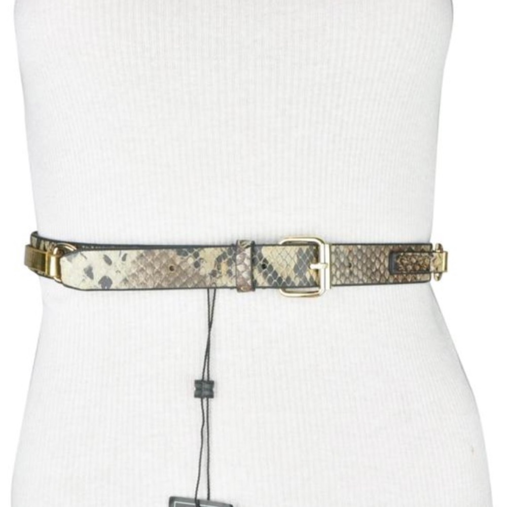 Bcbg Maxazria snake skin and gold belt - Picture 3 of 7